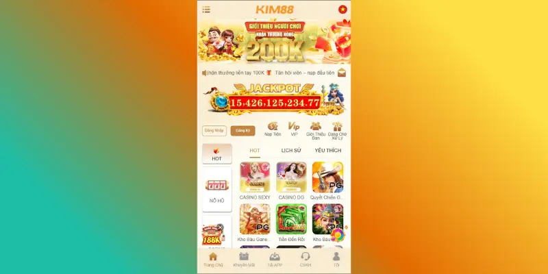 Giao diện Tải ứng dụng KIM88 Android và iOS